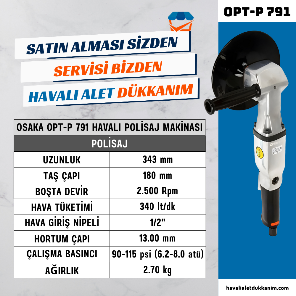 OSAKA OPT-P 791 Havalı Polisaj Makinası