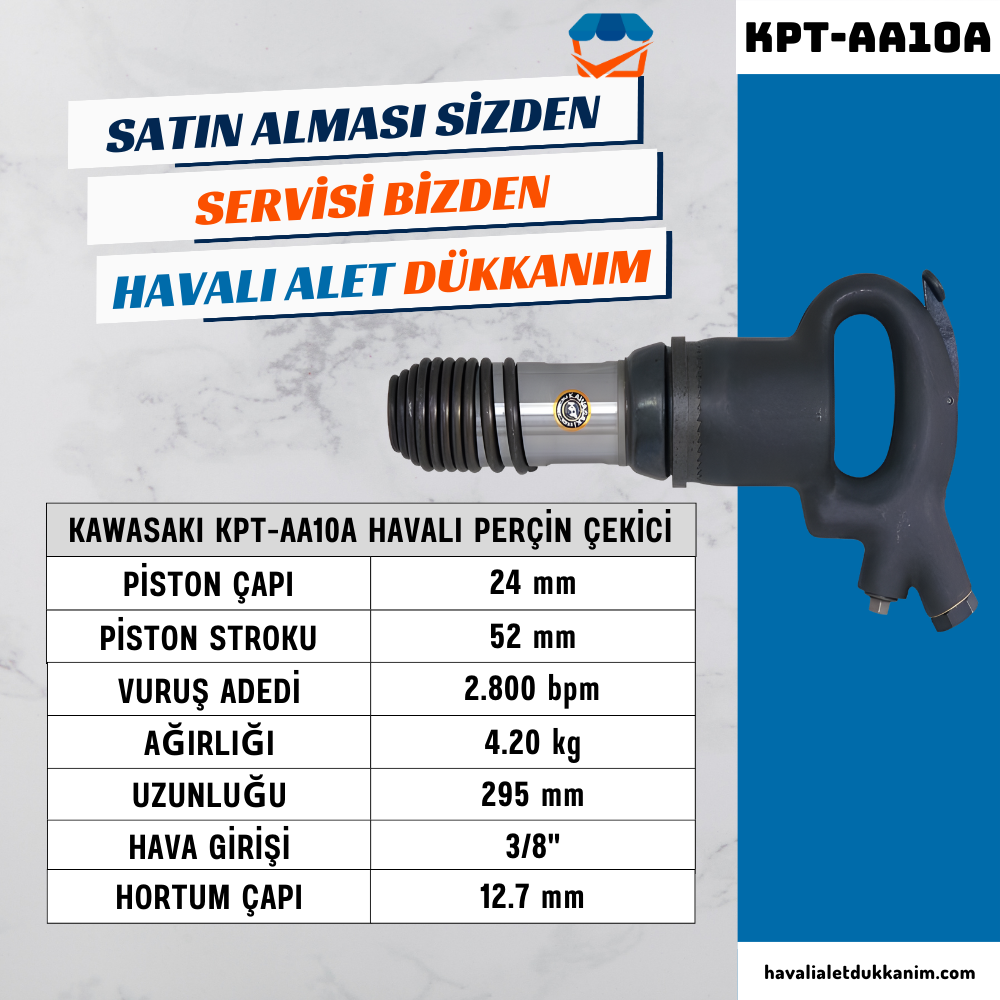 KAWASAKI KPT-AA10A Havalı Perçin Çekici