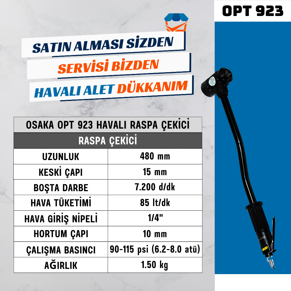 OSAKA OPT 923 Havalı Raspa Çekici