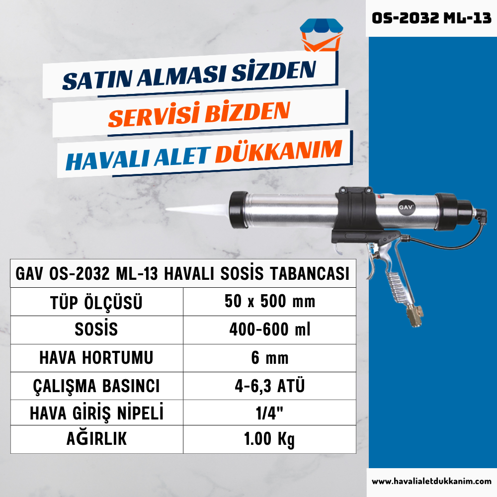 GAV OS-2032 ML-13 Havalı Sosis Tabancası