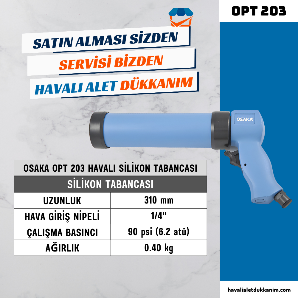 OSAKA OPT 203 Havalı Silikon Tabancası