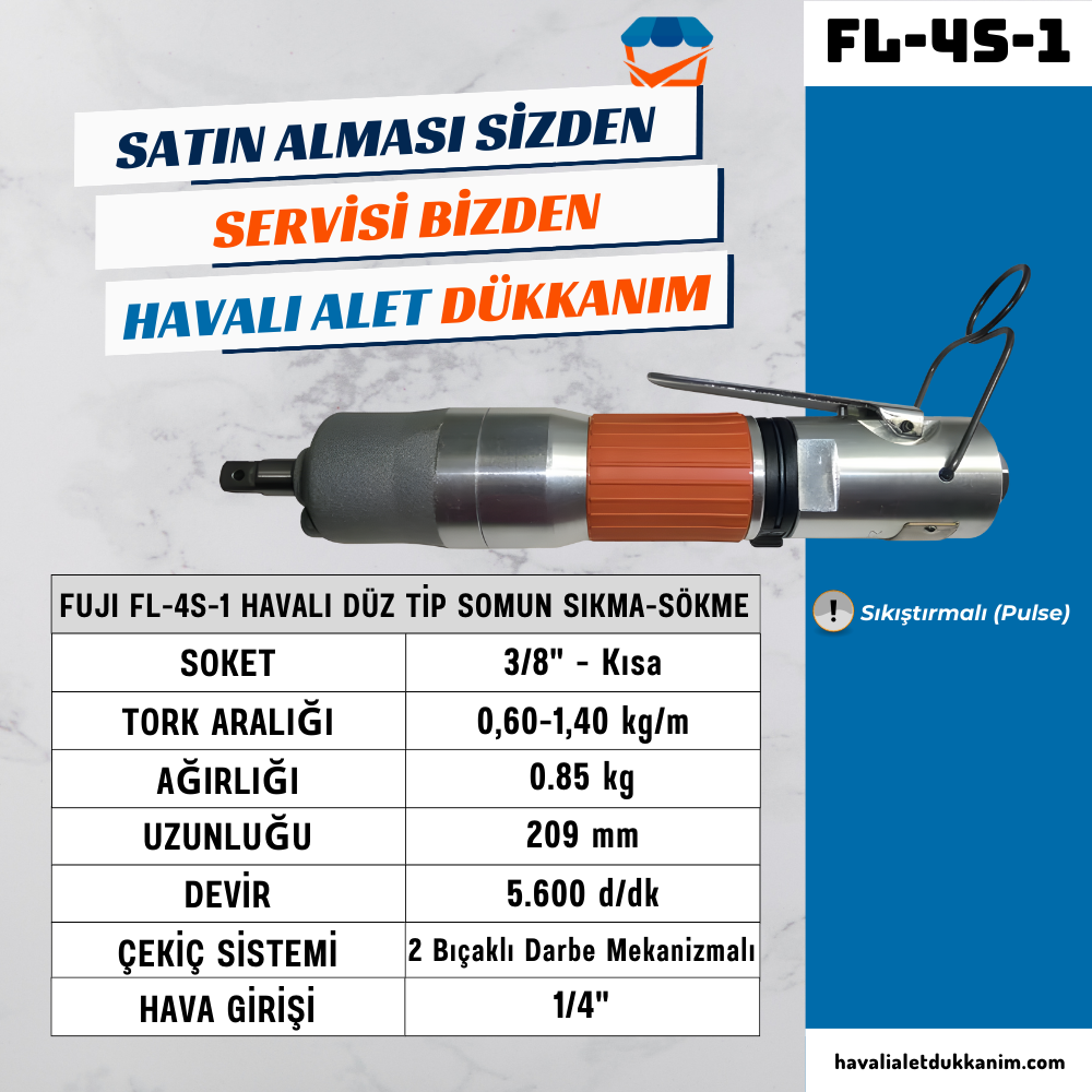 FUJI FL-4S-1 Havalı Düz Tip Somun Sıkma-Sökme