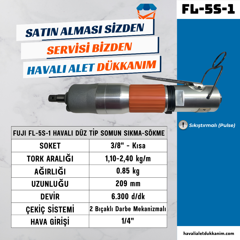 FUJI FL-5S-1 Havalı Düz Tip Somun Sıkma-Sökme