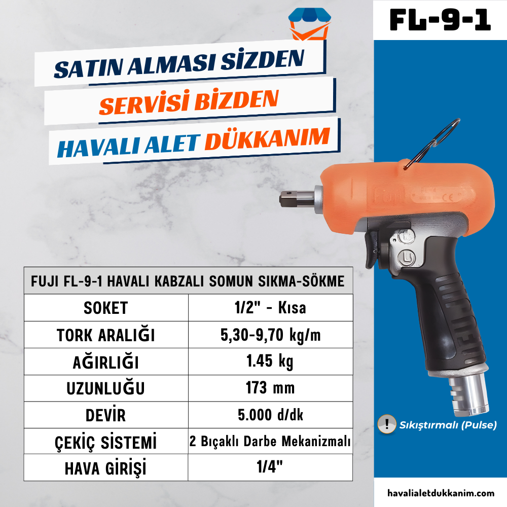FUJI FL-9-1 Havalı Kabzalı Somun Sıkma-Sökme