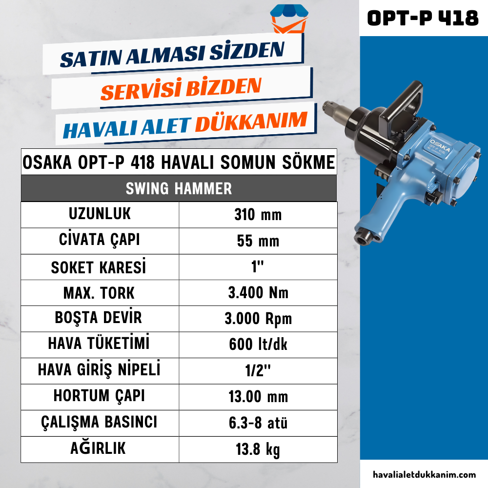 OSAKA OPT-P 418 Havalı Somun Sökme 1