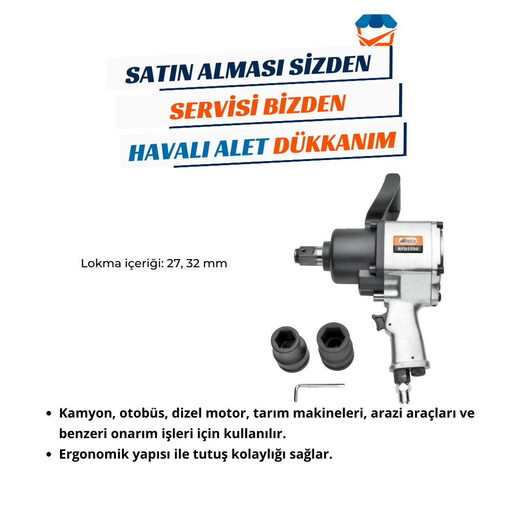 RETTA RFD5250 Havalı Somun Sökme 1