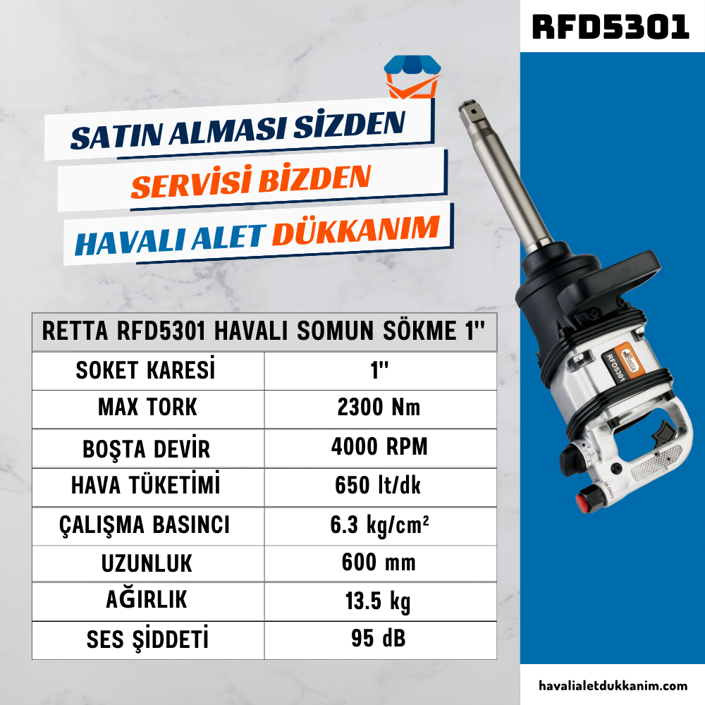 RETTA RFD5301 Havalı Somun Sökme 1