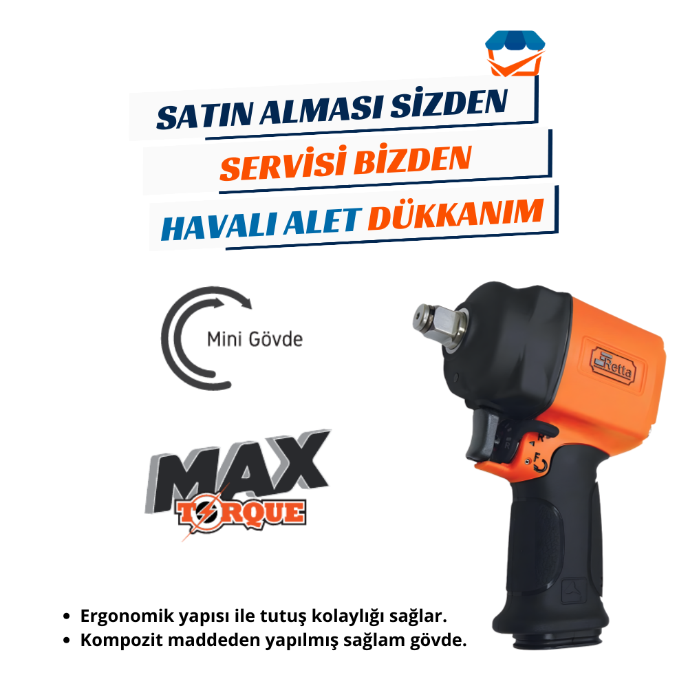 RETTA RHS0610 Havalı Mini Somun Sökme 1/2