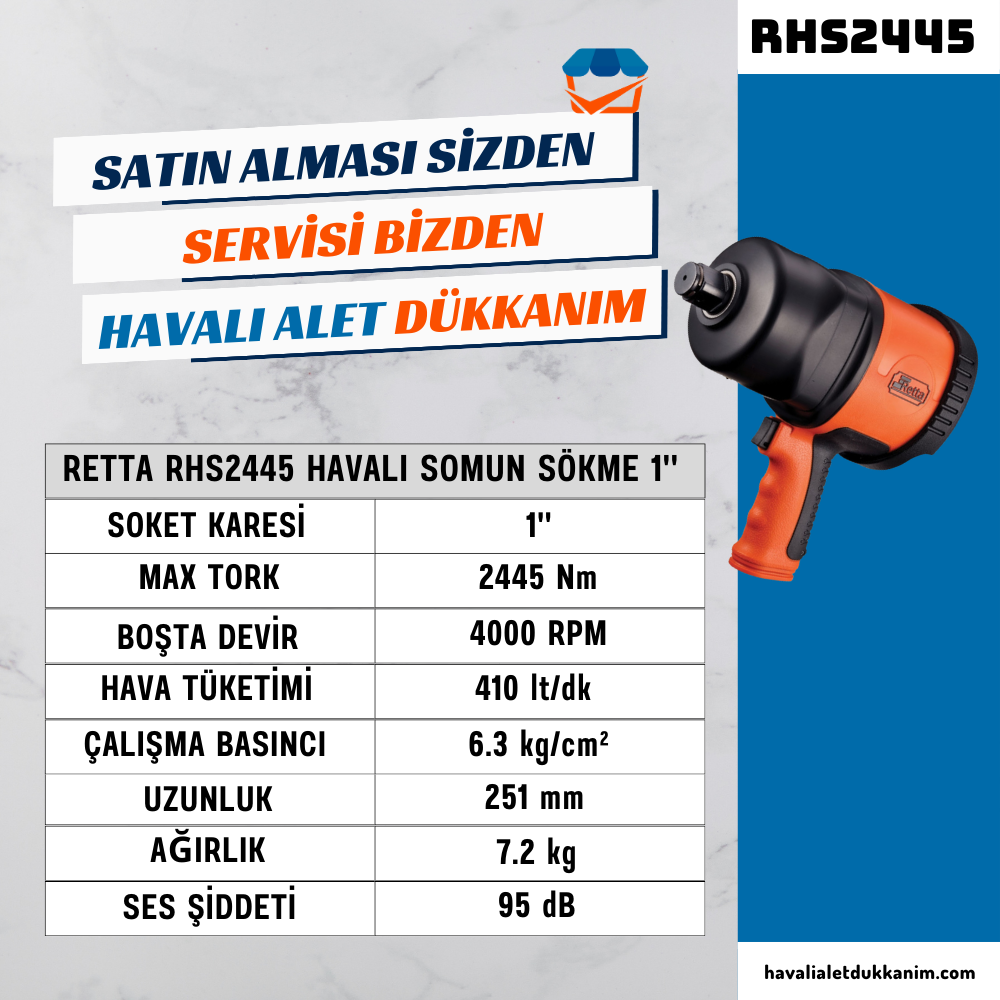 RETTA RHS2445 Havalı Somun Sökme 1