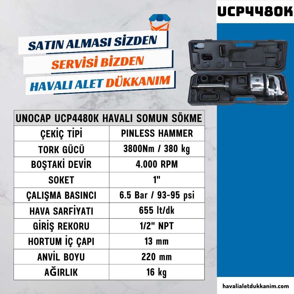 UNOCAP UCP4480K Havalı Somun Sökme 1