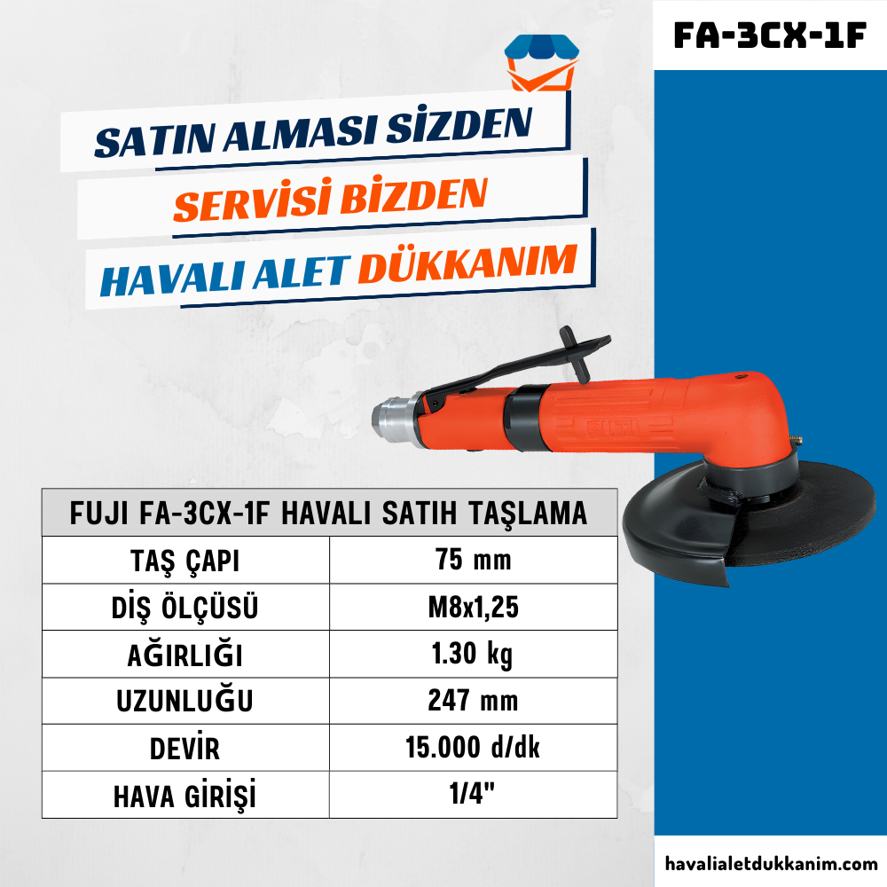 FUJI FA-3CX-1F Havalı Satıh Taşlama 75 mm