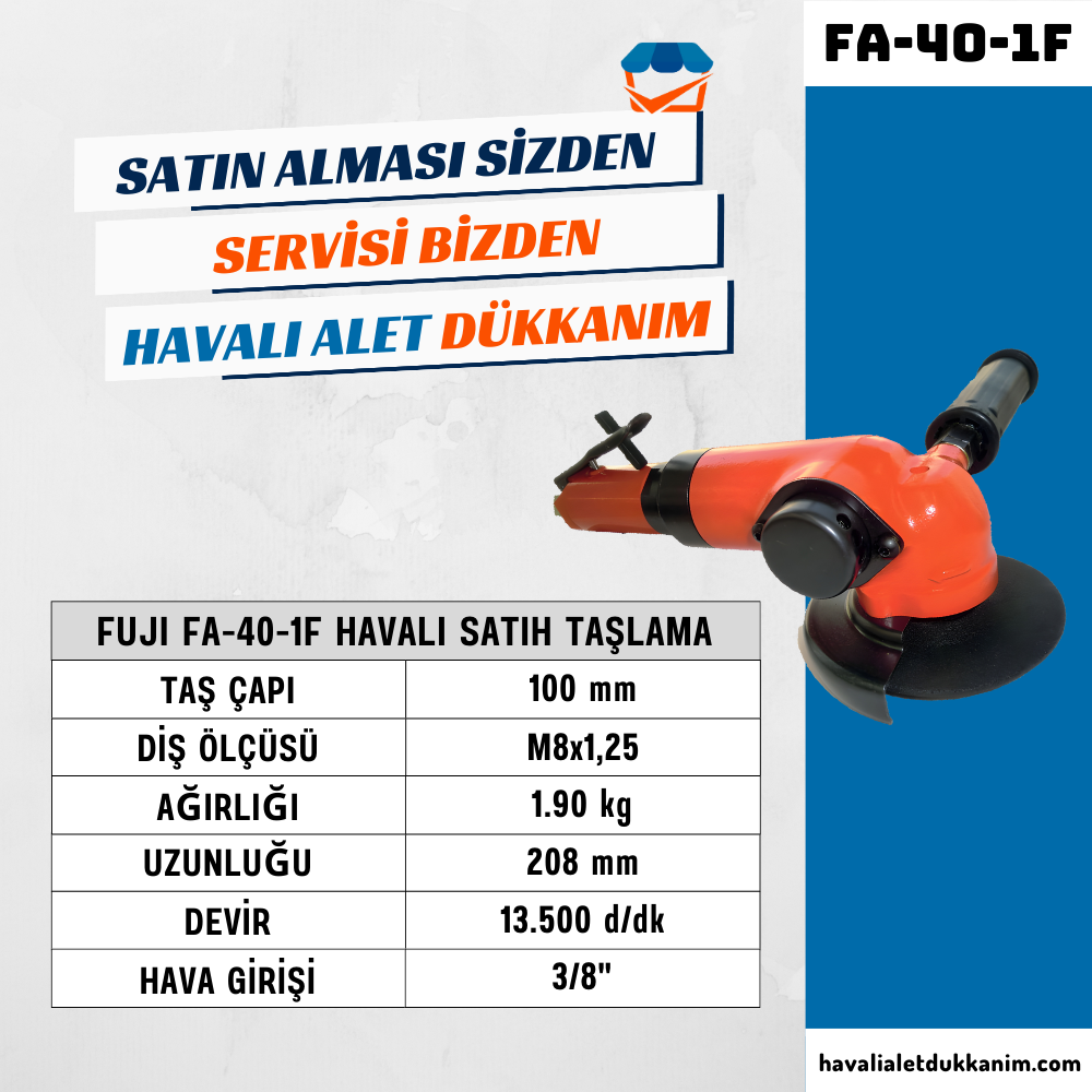 FUJI FA-40-1F Havalı Satıh Taşlama 100 mm