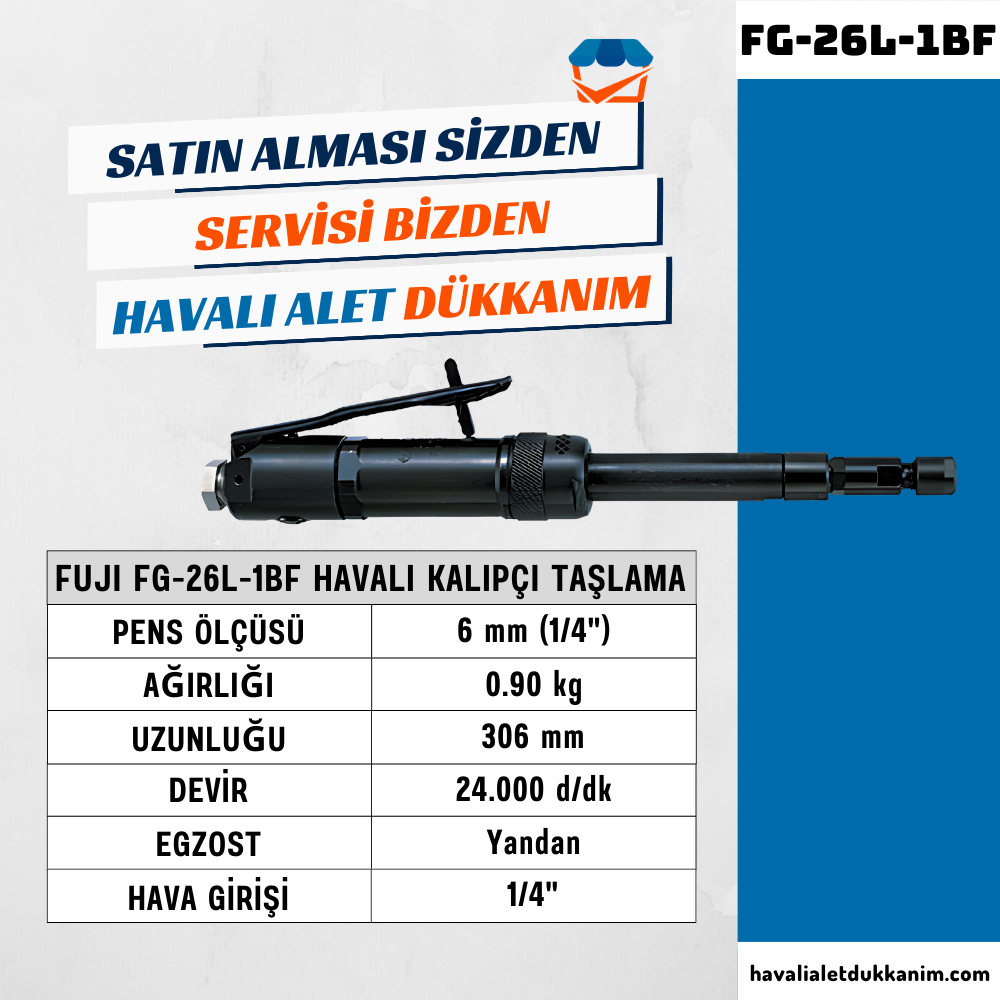 FUJI FG-26L-1BF Havalı Uzun Tip Kalıpçı Taşlama