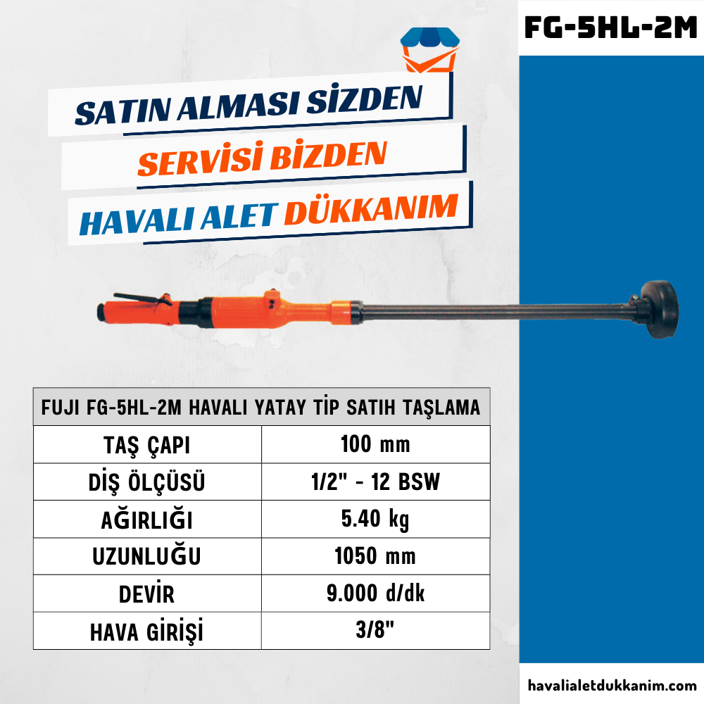 FUJI FG-5HL-2M Havalı Yatay Tip Satıh Taşlama 100 mm