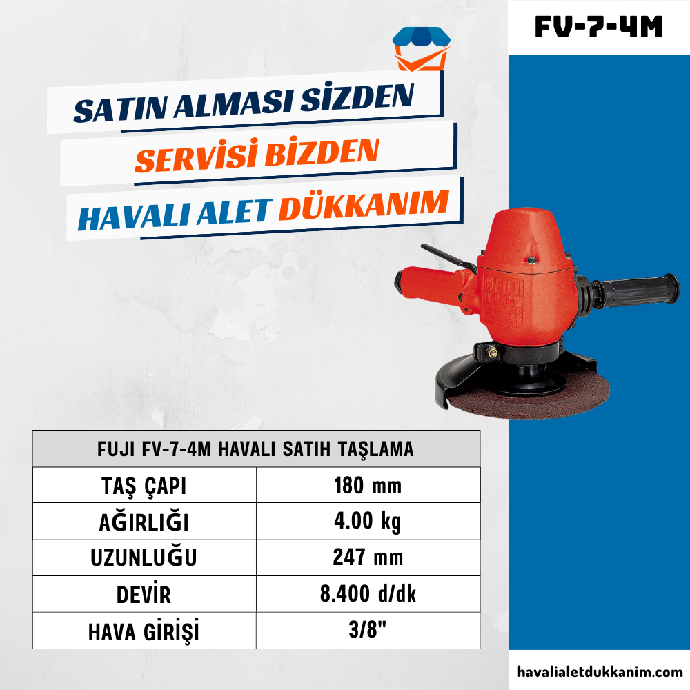 FUJI FV-7-4M Havalı Satıh Taşlama 180 mm