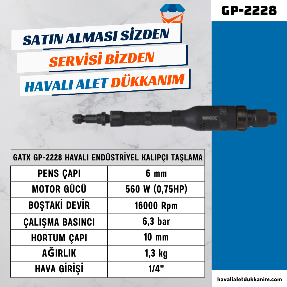 GATX GP-2228 Havalı Endüstriyel Kalıpçı Taşlama