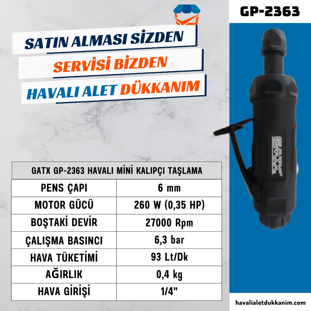 GATX GP-2363A Havalı Mini Kalıpçı Taşlama