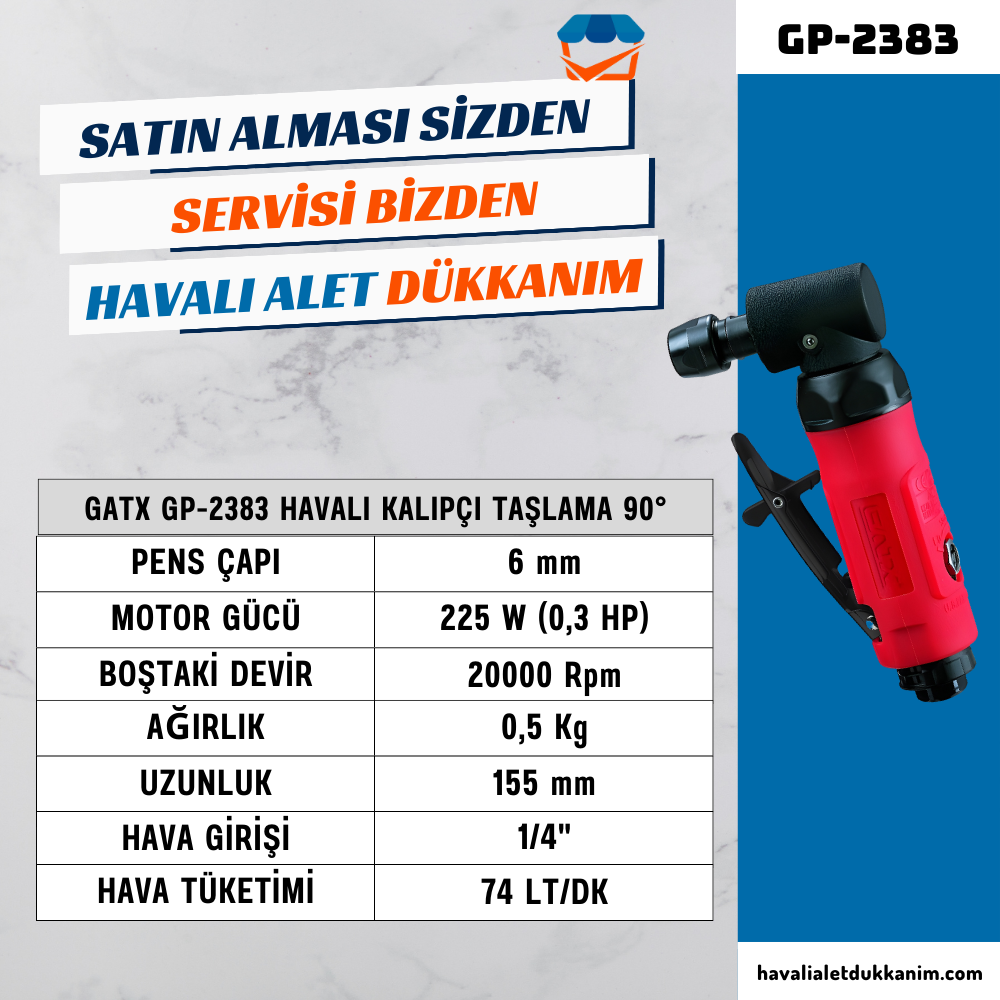 GATX GP-2383 Havalı Kalıpçı Taşlama 90°