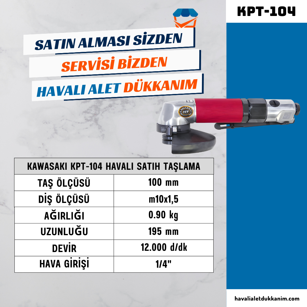 KAWASAKI KPT-104 Havalı Satıh Taşlama 100 mm
