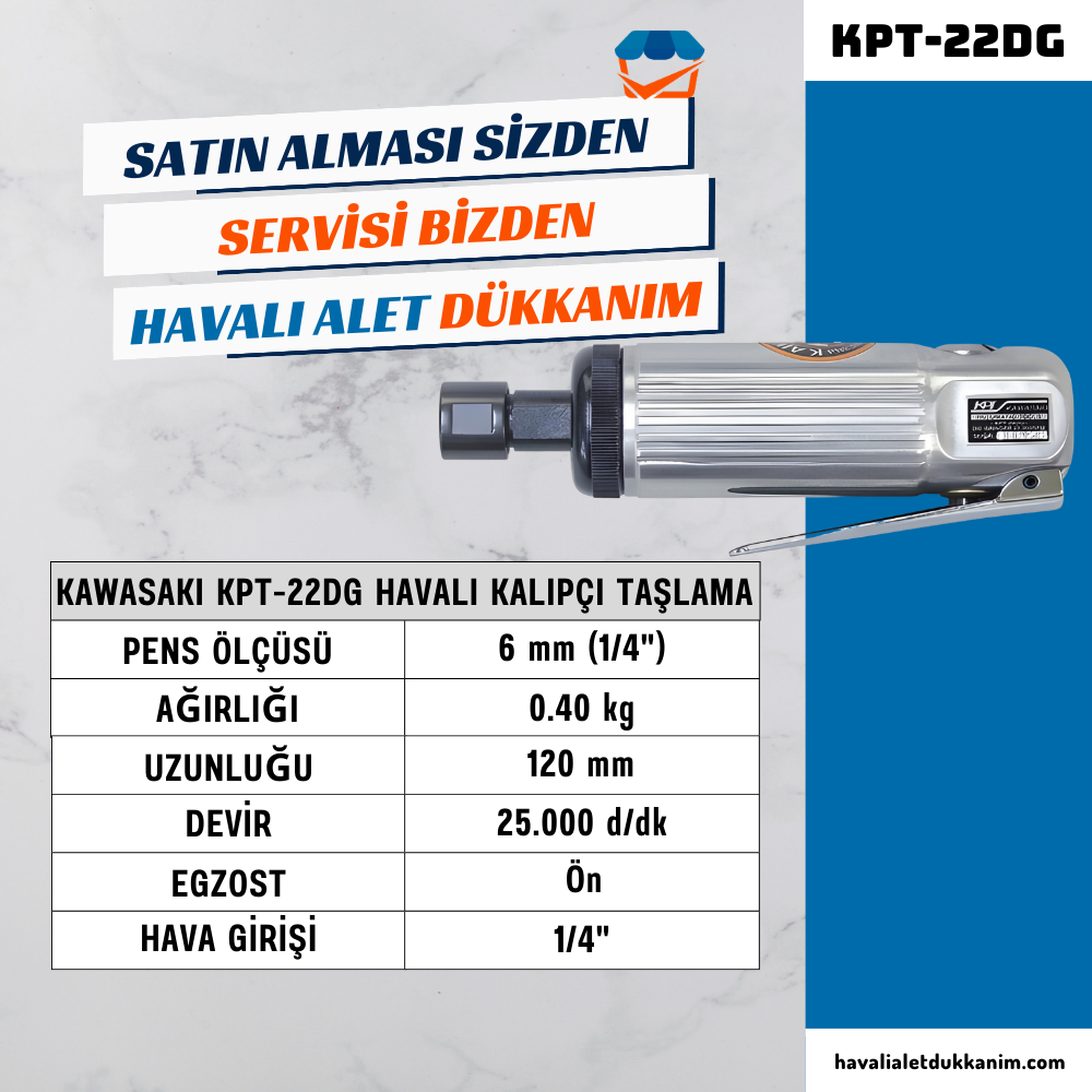 KAWASAKI KPT-22DG Havalı Kalıpçı Taşlama