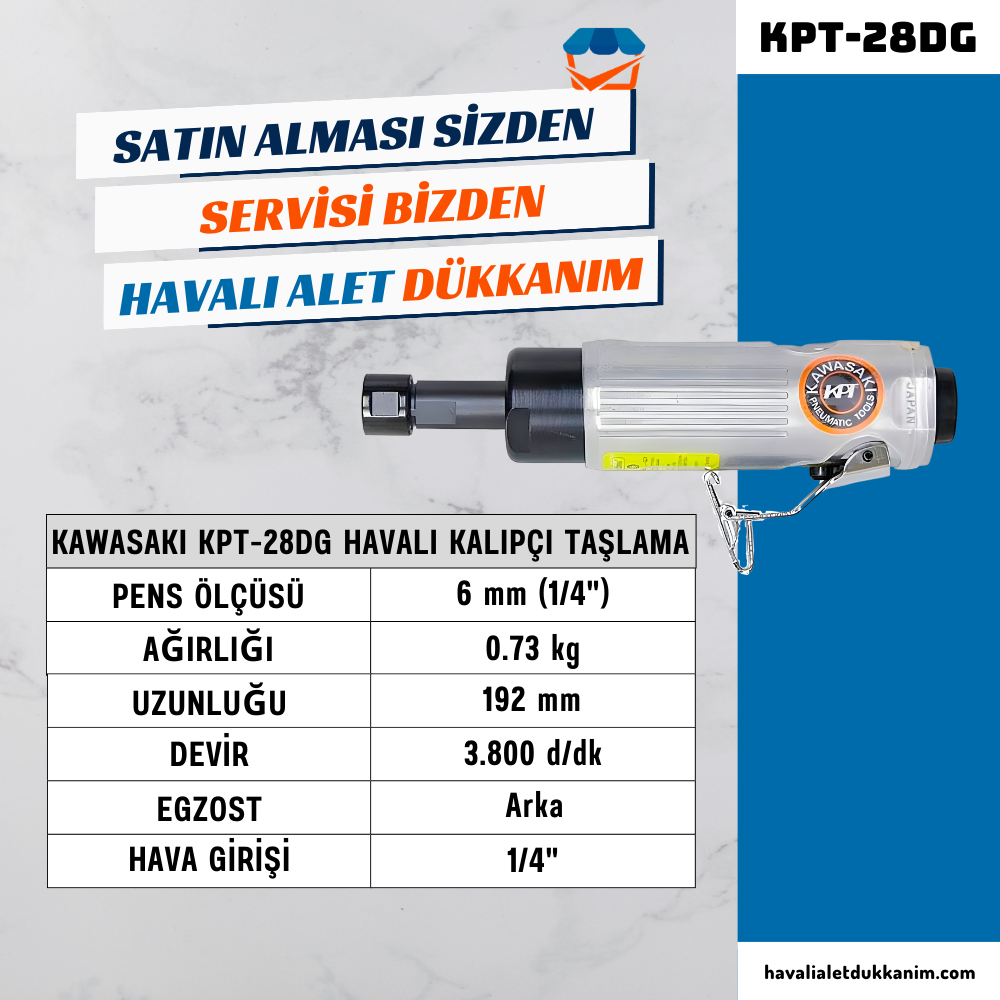KAWASAKI KPT-28DG Havalı Kalıpçı Taşlama