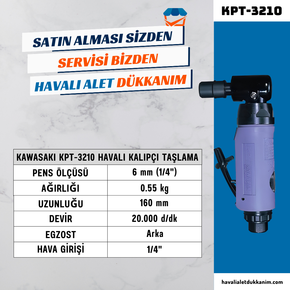 KAWASAKI KPT-3210 Havalı Kalıpçı Taşlama 90°
