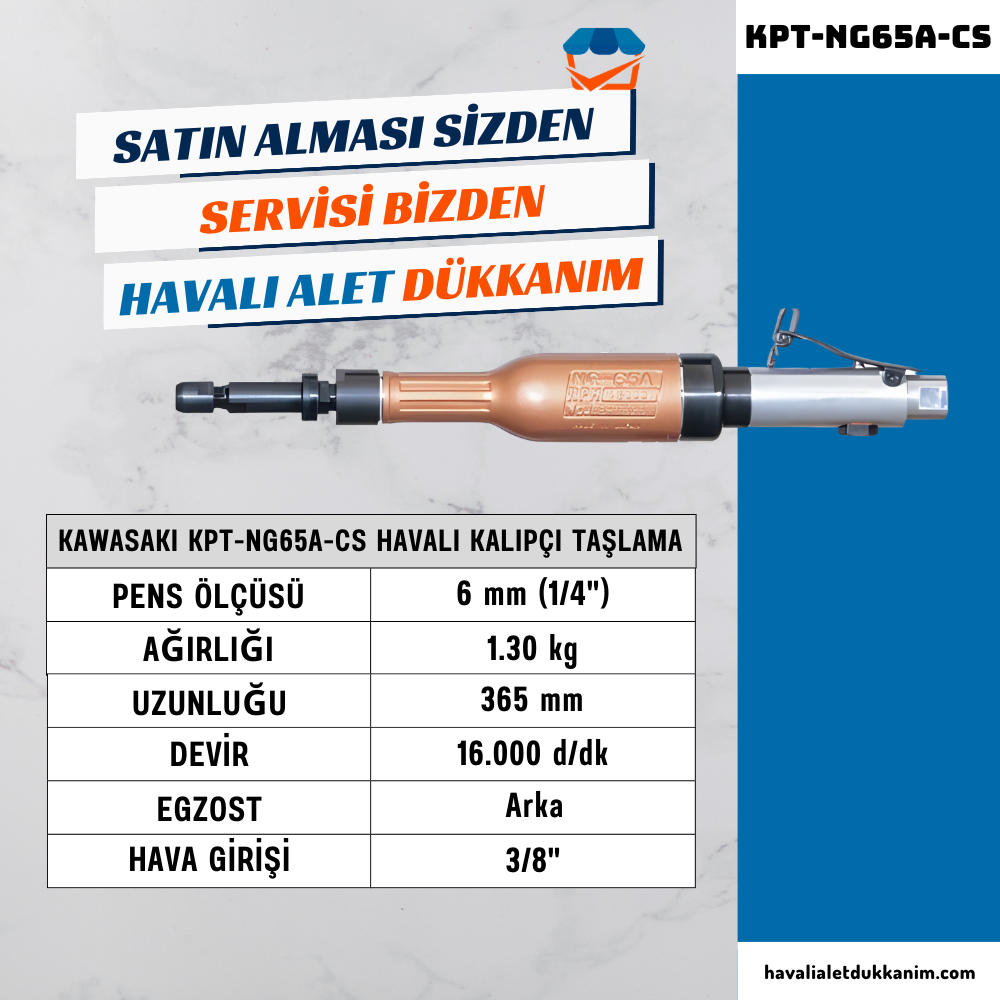 KAWASAKI KPT-NG65A-CS Havalı Ağır Hizmet Kalıpçı Taşlama
