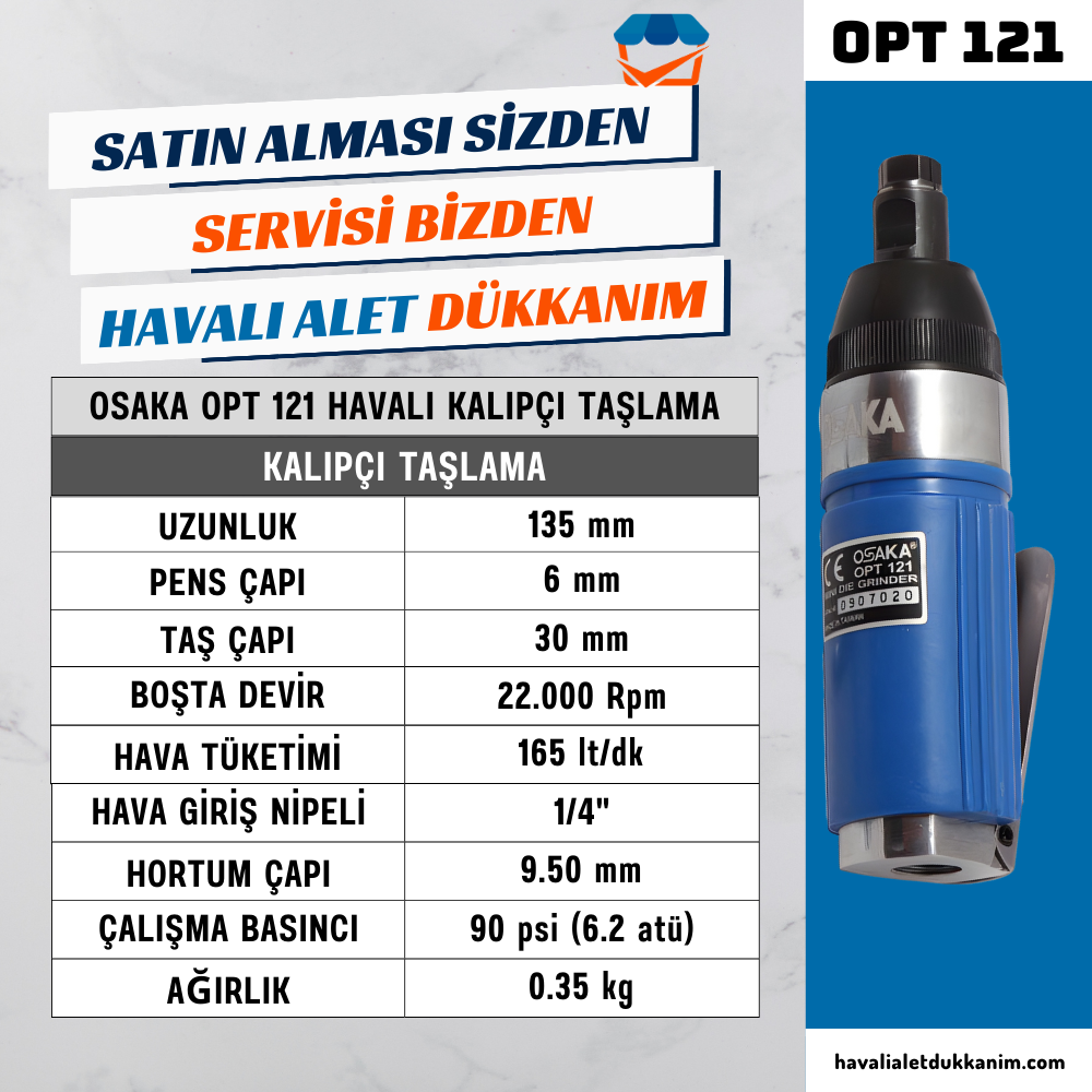 OSAKA OPT 121 Havalı Kalıpçı Taşlama