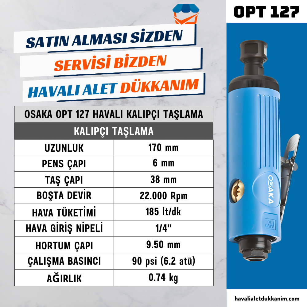 OSAKA OPT 127 Havalı Kalıpçı Taşlama