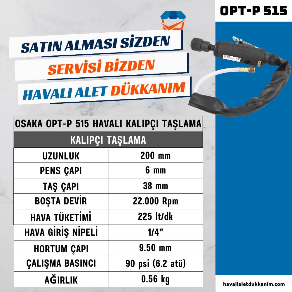 OSAKA OPT-P 515 Havalı Kalıpçı Taşlama