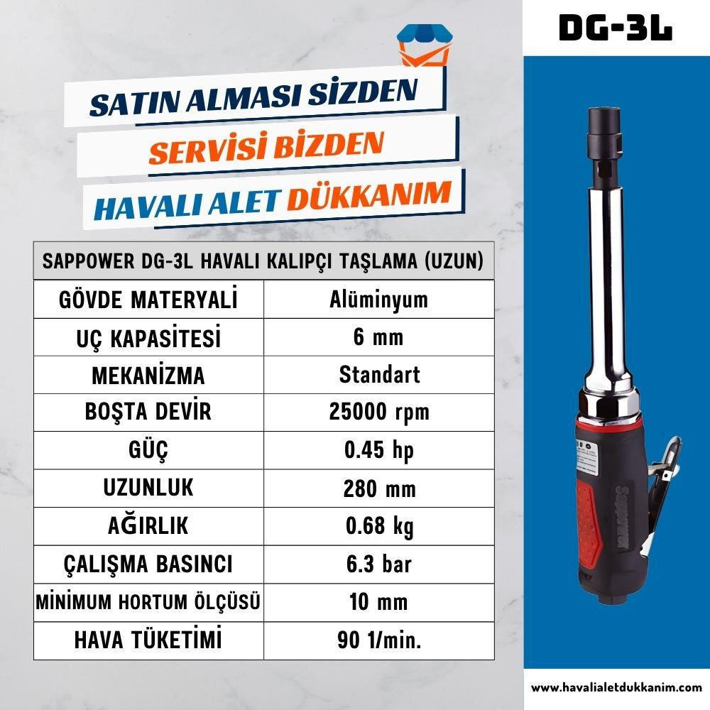 SAPPOWER DG-3L Havalı Kalıpçı Taşlama (Uzun)