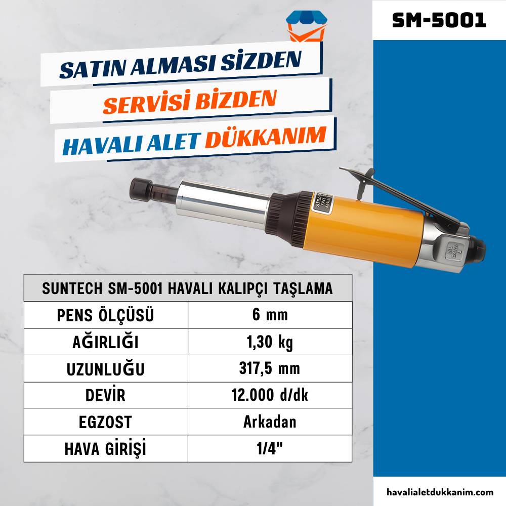 SUNTECH SM-5001 Havalı Kalıpçı Taşlama