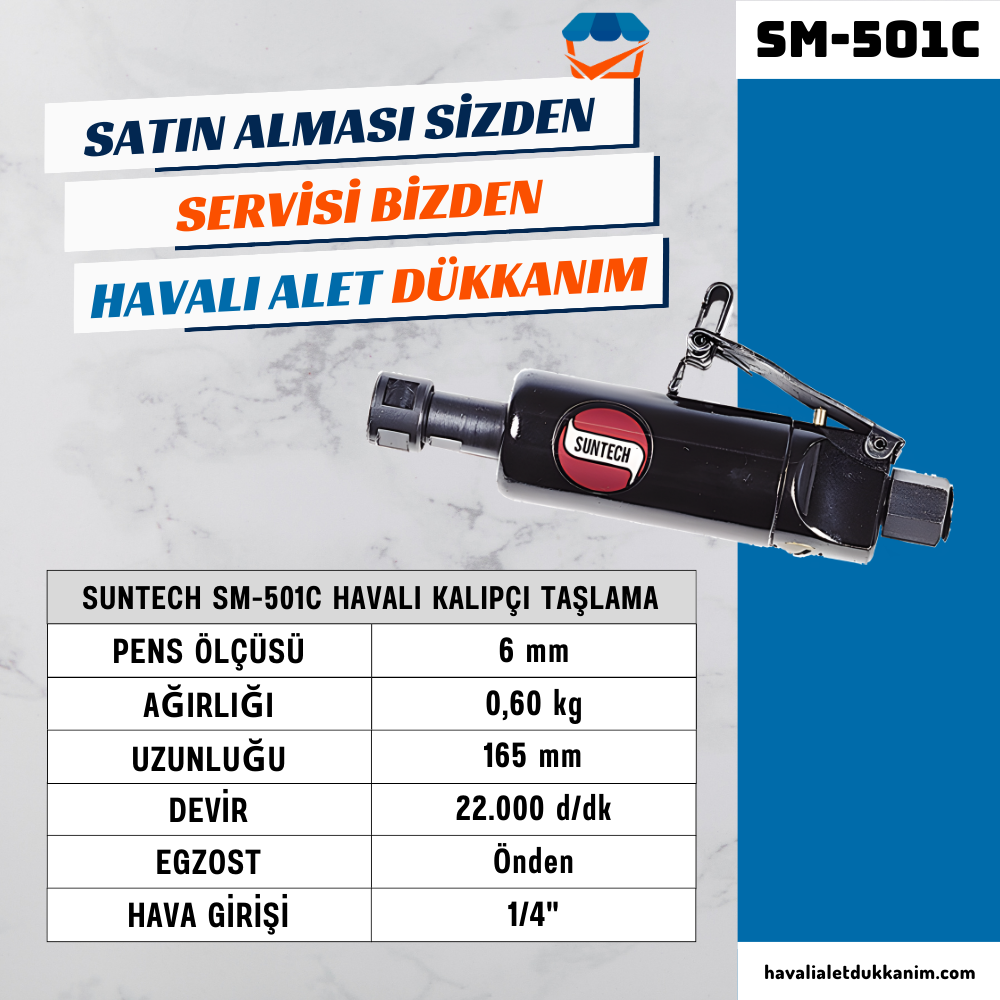 SUNTECH SM-501C Havalı Kalıpçı Taşlama