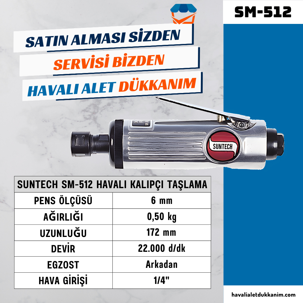 SUNTECH SM-512 Havalı Kalıpçı Taşlama