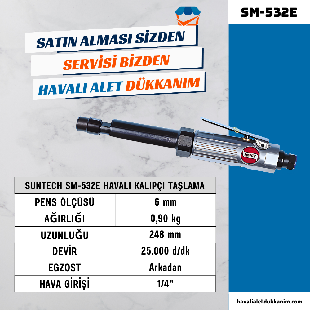 SUNTECH SM-532E Havalı Kalıpçı Taşlama