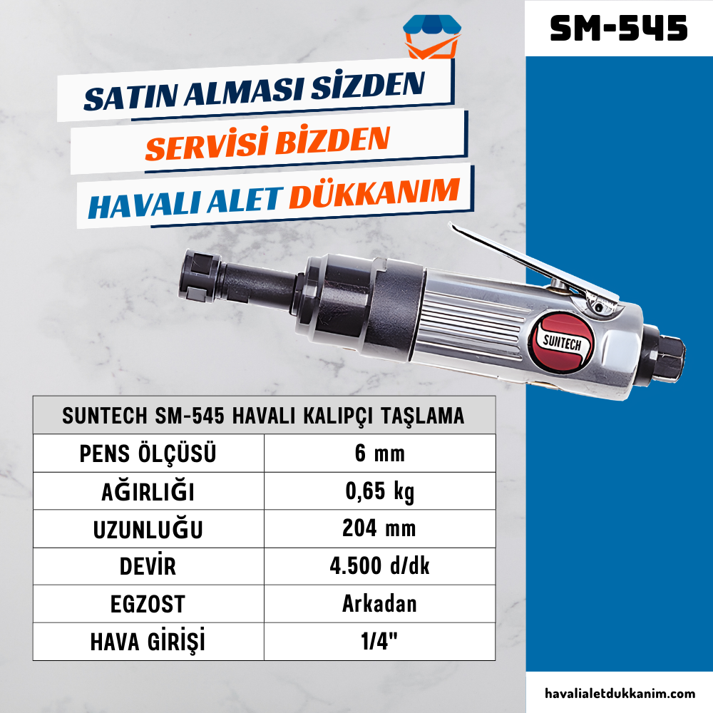 SUNTECH SM-545 Havalı Kalıpçı Taşlama