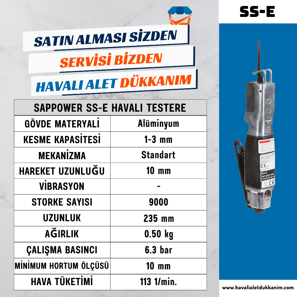 SAPPOWER SS-E Havalı Testere