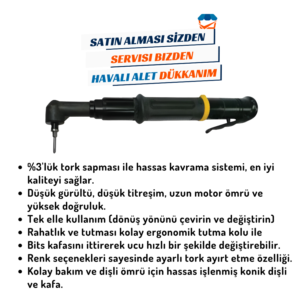 GAV OS-48AB Havalı Nutrunner 90° (Shut Off)