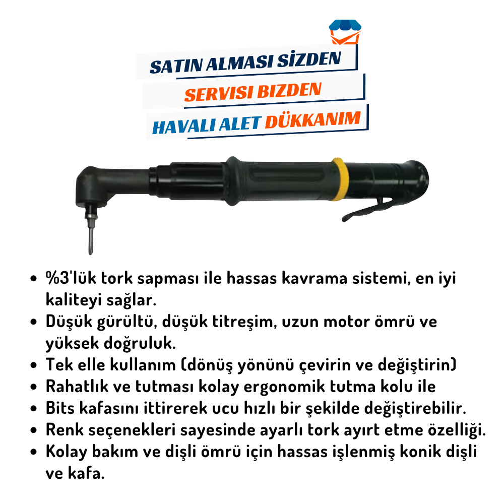 GAV OS-55AB Havalı Nutrunner 90° (Shut Off)