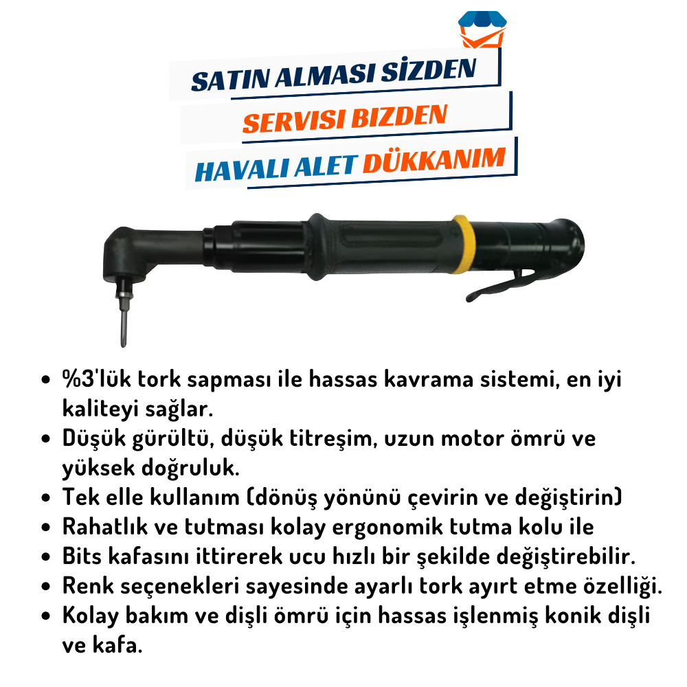 GAV OS-60AB Havalı Nutrunner 90° (Shut Off)