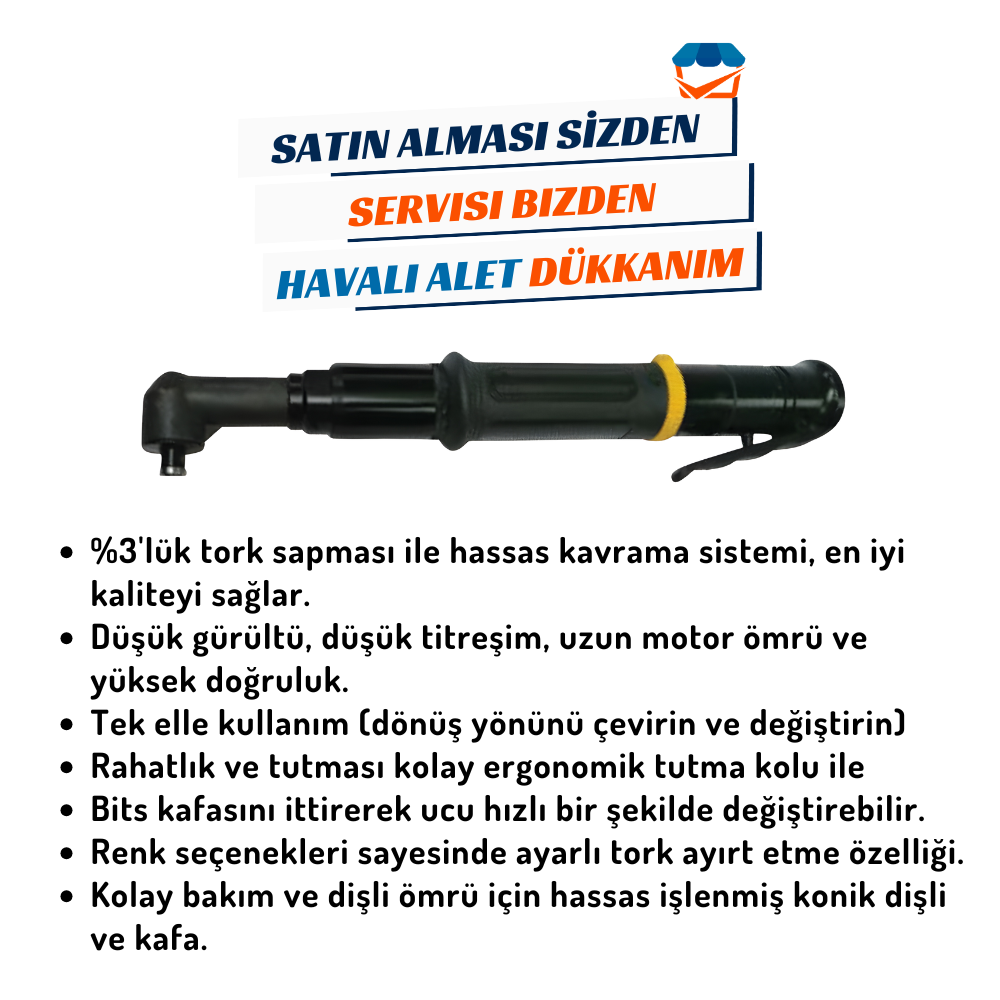 GAV OS-68A Havalı Nutrunner 90° (Shut Off)