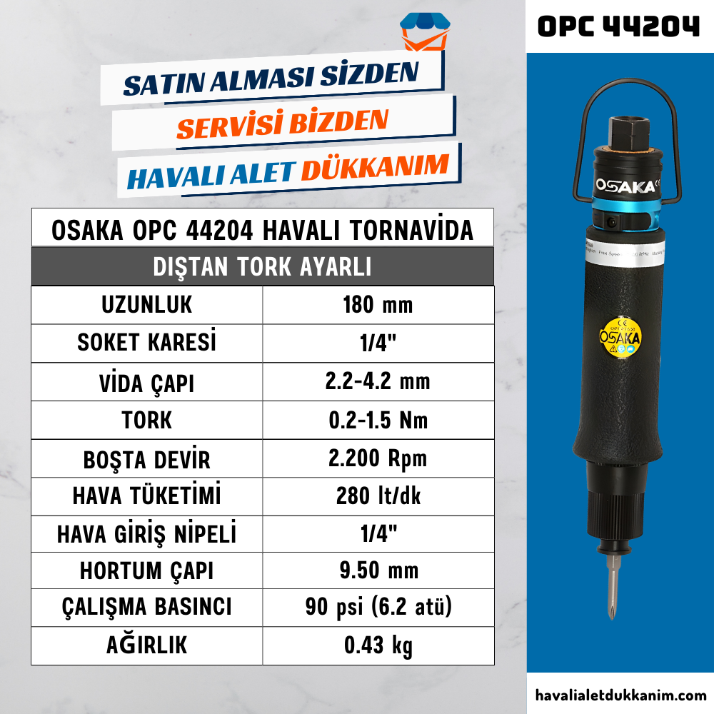 OSAKA OPC 44204 Havalı Tornavida