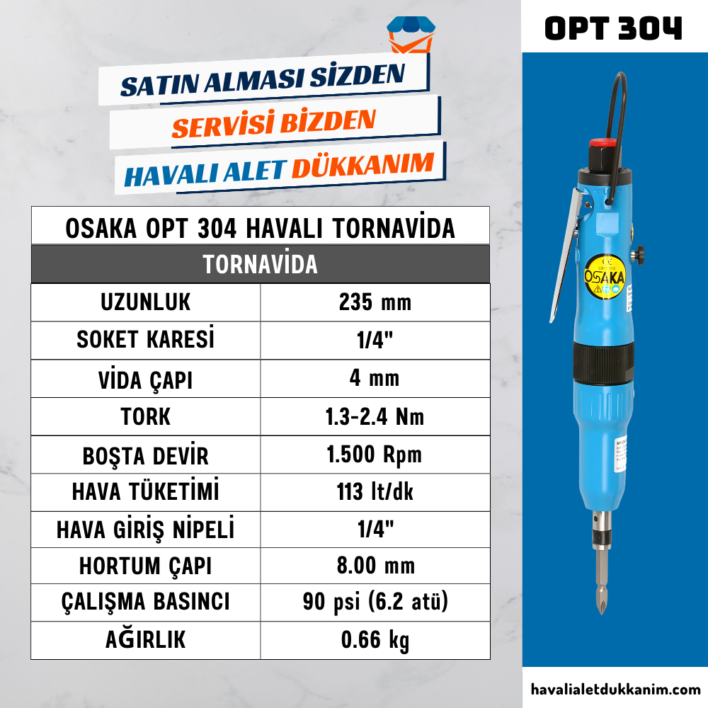 OSAKA OPT 304 Havalı Tornavida