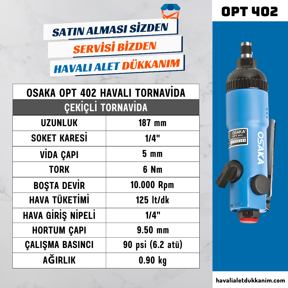 OSAKA OPT 402 Havalı Tornavida