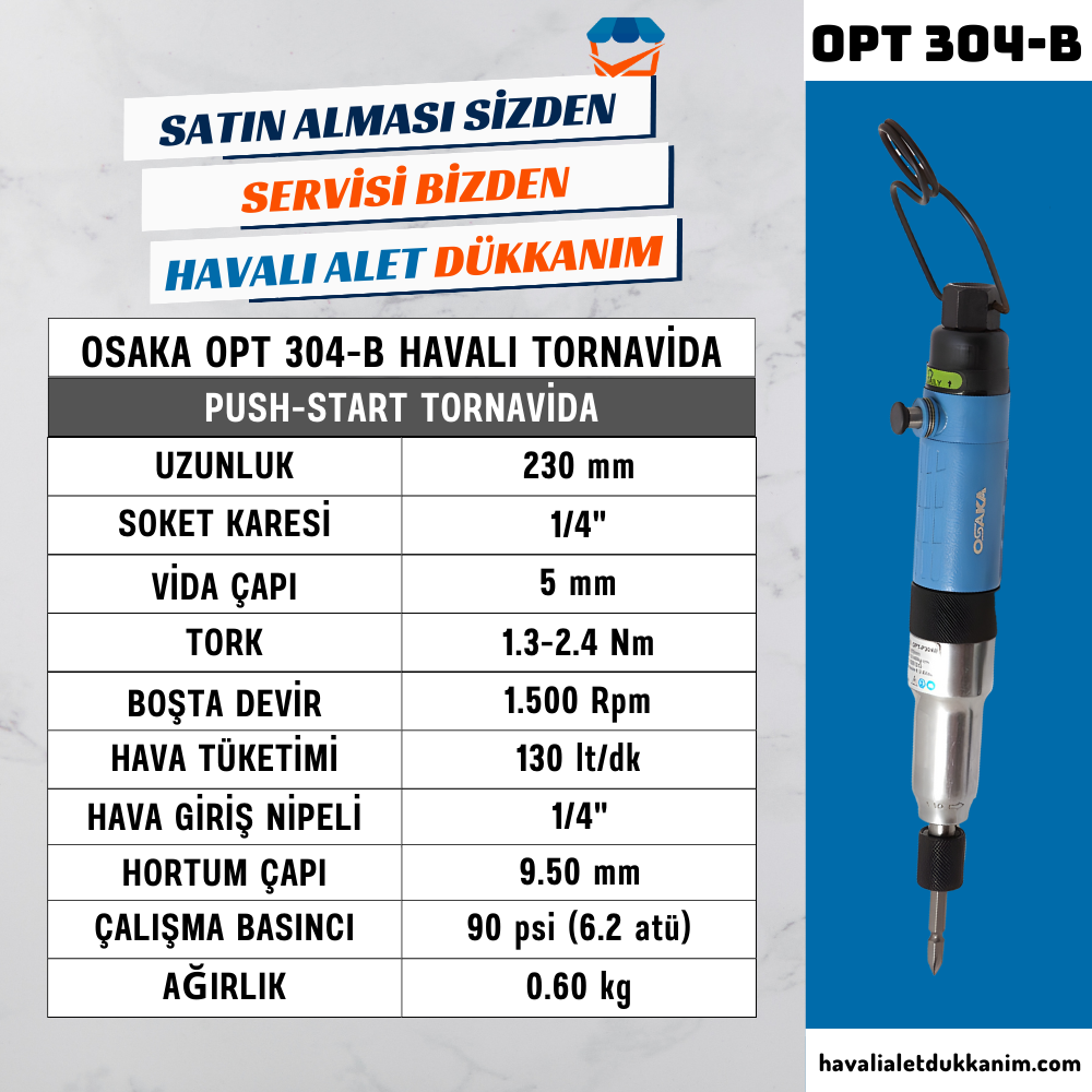 OSAKA OPT-P 304-B Havalı Tornavida