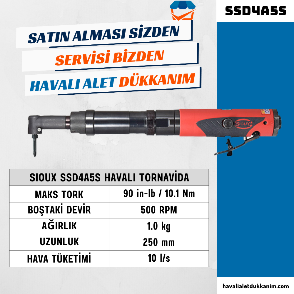 Sioux SSD4A5S Havalı Tornavida