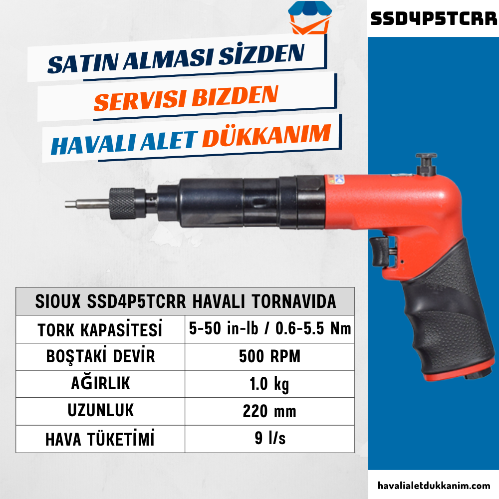 Sioux SSD4P5TCRR Havalı Tornavida