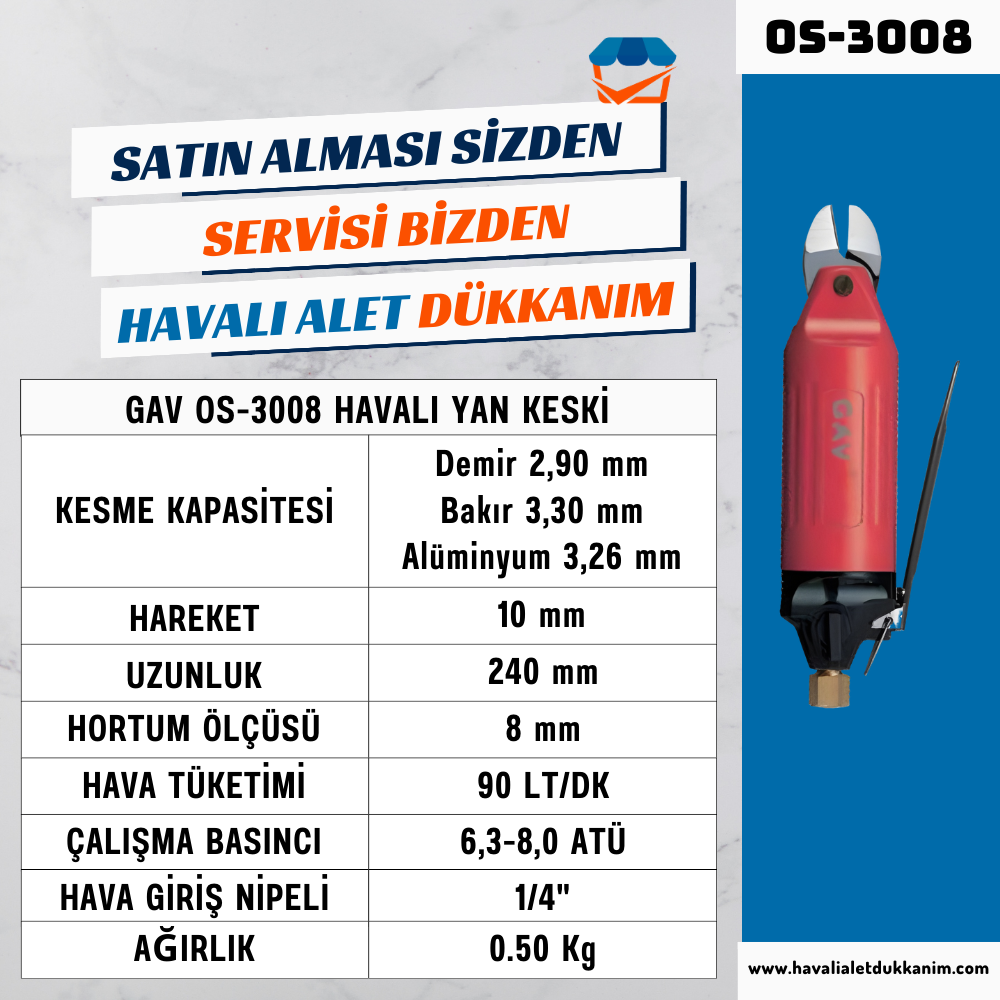 GAV OS-3008 Havalı Yan Keski