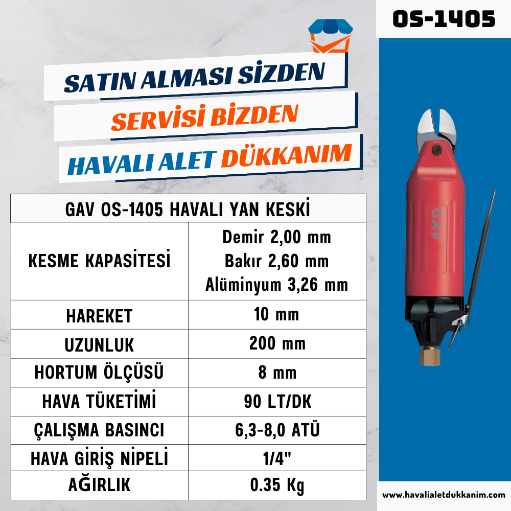 GAV OS-1405 Havalı Yan Keski