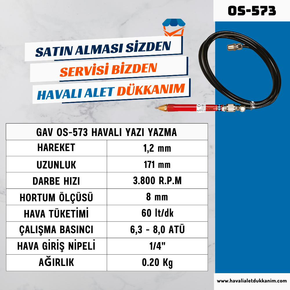 GAV OS-573 Havalı Yazı Yazma